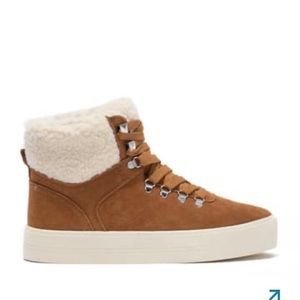 Marc Fisher Faux Shearling Lined Platform Sneaker